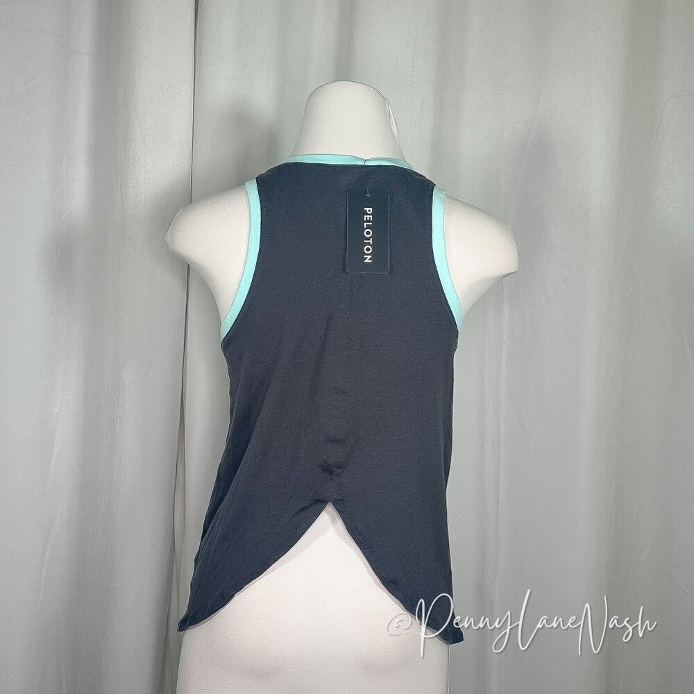 NWT Peloton Tulip Back Athletic Tank Top Black - Picture 8 of 8